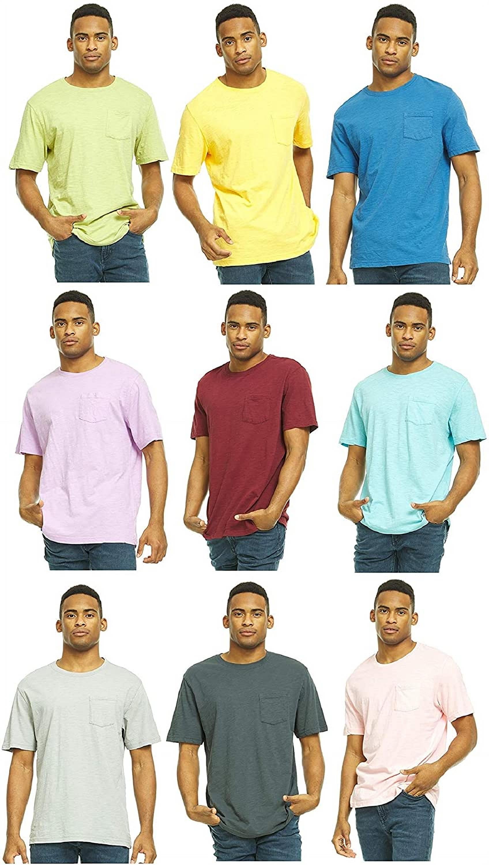 mikrobølgeovn Kritik spektrum SOCKS'NBULK Mens Cotton Crew Neck Short Sleeve T-Shirts Mix Colors Bulk (9  Pack Pocket Tee Slub, Medium) - Walmart.com