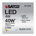 thumbnail image 5 of Satco 4 Watt CA11 LED - Satin Spun Clear - Candelabra base - 2700K - 120 Volt - Carded, 5 of 11