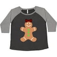thumbnail image 3 of Inktastic Cute Gingerbread Girl with Red Plaid Bow Women's Plus Size T-Shirt, 3 of 5