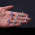 thumbnail image 4 of 20x aleación Jesús Cruz-encanto colorido crucifijo encanto Diy collar gargantilla, 4 of 5