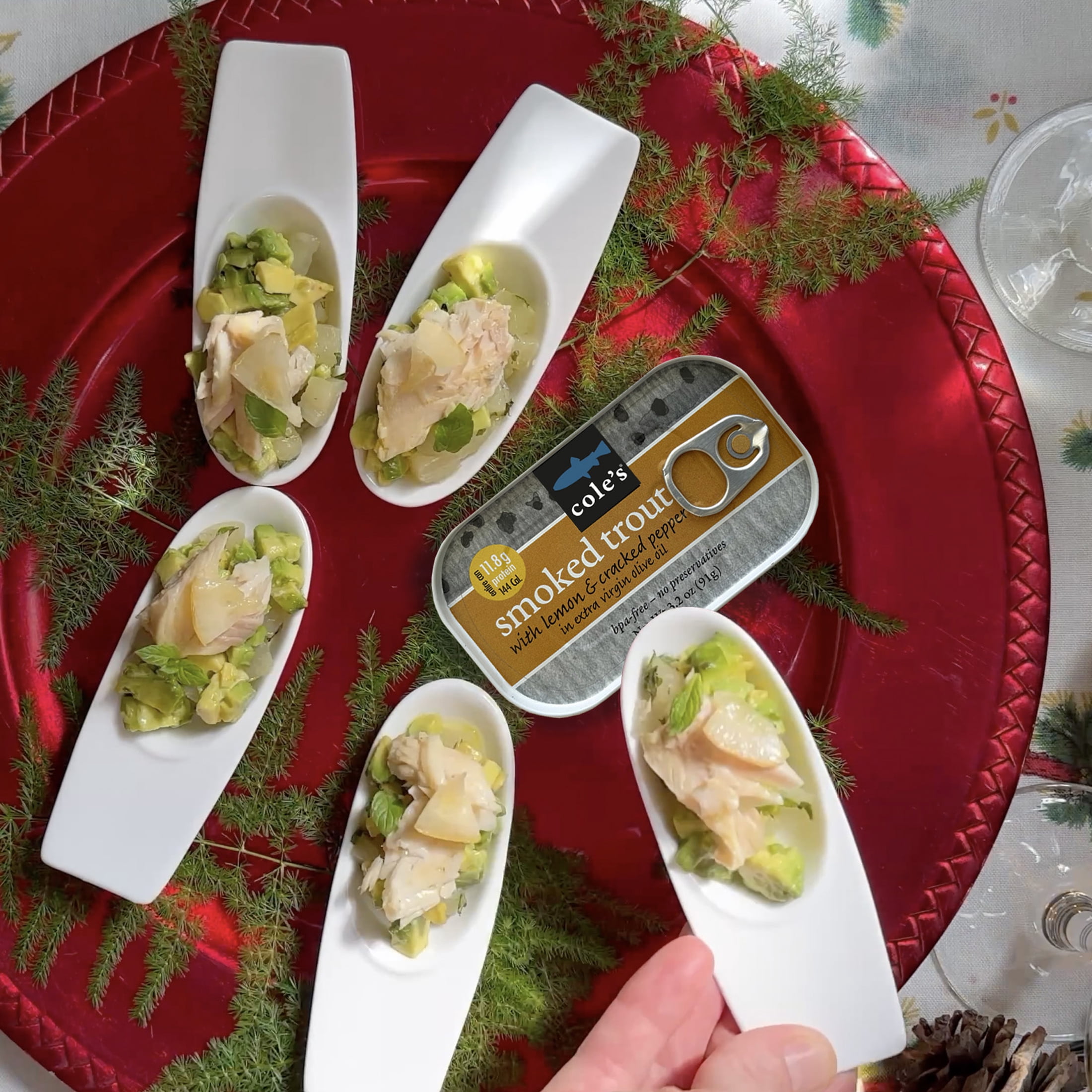 Coles Smoked Trout with Lemon and Cracked Pepper 10 Pack - Fish Fillet, High Protein, Canned, 3.2 oz/Can