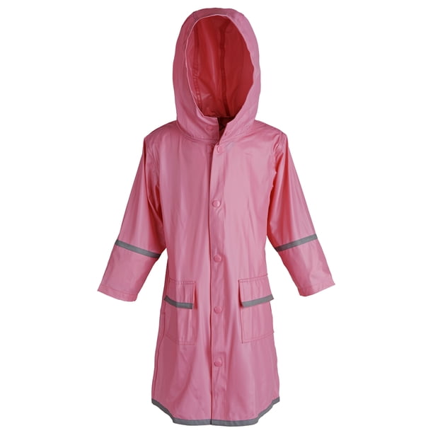 Widgeon Girls Hooded A-Line Raincoat - Deep Pink main image 1