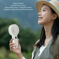 thumbnail image 3 of Small Cooling Fan, Intelligent Digital Display Handheld Fan Lightweight  for Home for Travel White,ice Green, 3 of 8