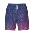 thumbnail image 4 of Lsque Mens Swim Trunks Violet Glitter Pattern - Bathing Suit Compression Liner - Beach Swim Shorts Swimwear - (S-3XL) - Stretch Quick Dry -Large, 4 of 9