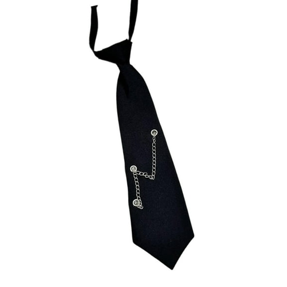 COOLHOOD Kids Adjustable Neck Chain Tie With Heart Decoration Stylish Accessory For Prom Casual Event School Parties Weddings