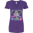 thumbnail image 3 of Inktastic Daytona Beach Florida Cute Swimming Manatee Women's V-Neck T-Shirt, 3 of 5