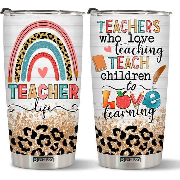 Teacher Gifts For Women - Teacher Appreciation Gifts From Students - Teacher Gifts For Birthday - Back To School - Teacher Tumbler Who Love Teaching Tumbler Teacher Life Tumbler Graduation 20 OZ