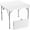White**38 inches, variant on LiteHaven 42" Fold in Half Square Table, Bi-Folding Commercial Portable Plastic Dining Table for Kitchen Outdoor Party Wedding Event, Black
