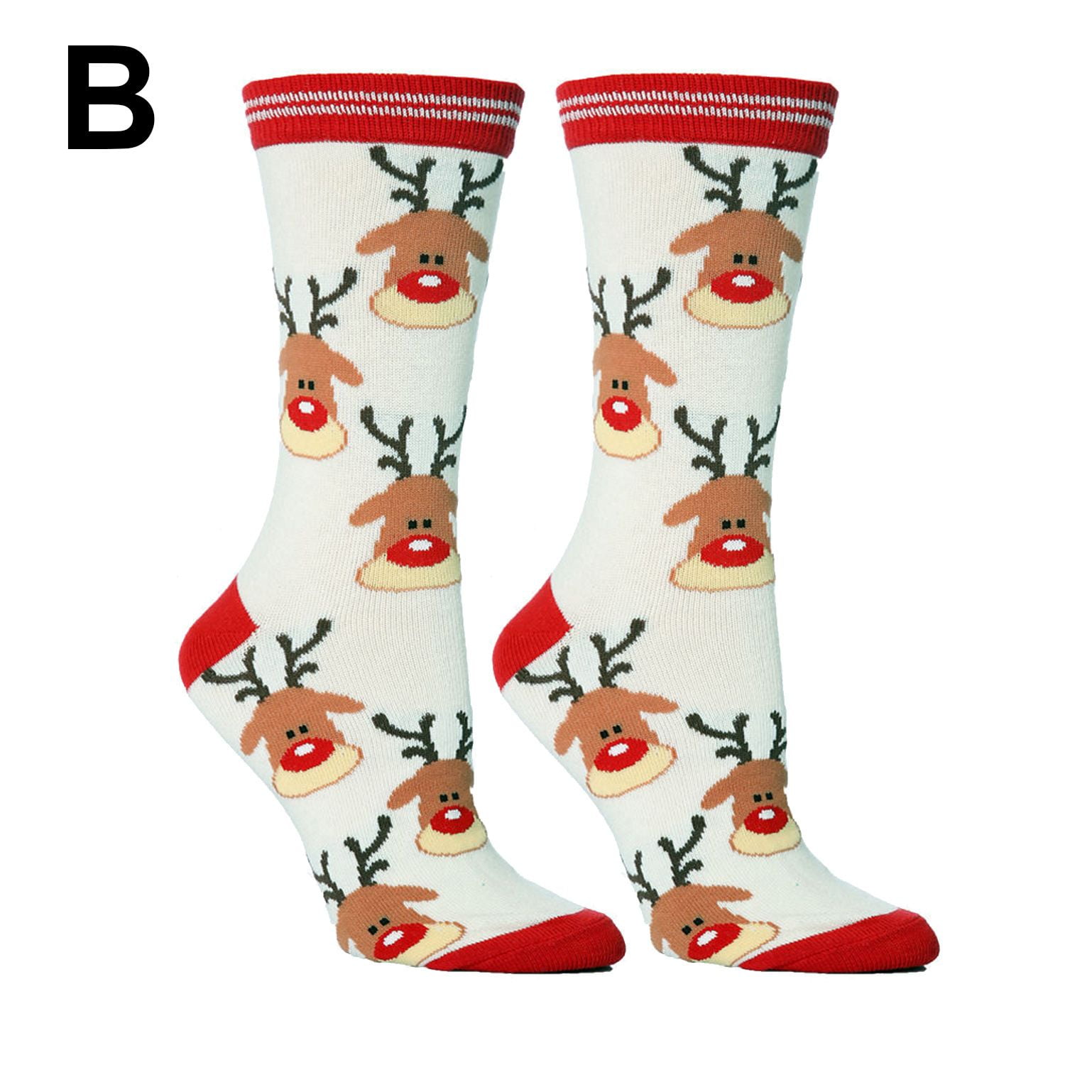 Unisex Cotton Knit Funny Socks Thickness Christmas Socks Santa Stockings Man Woman Lady Santa Claus B - Walmart.com
