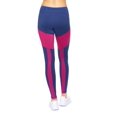 thumbnail image 3 of Expert Brand Women's Mid-Rise, Calypso Mesh Full Length Legging, Navy/Orchid, Small, 3 of 7