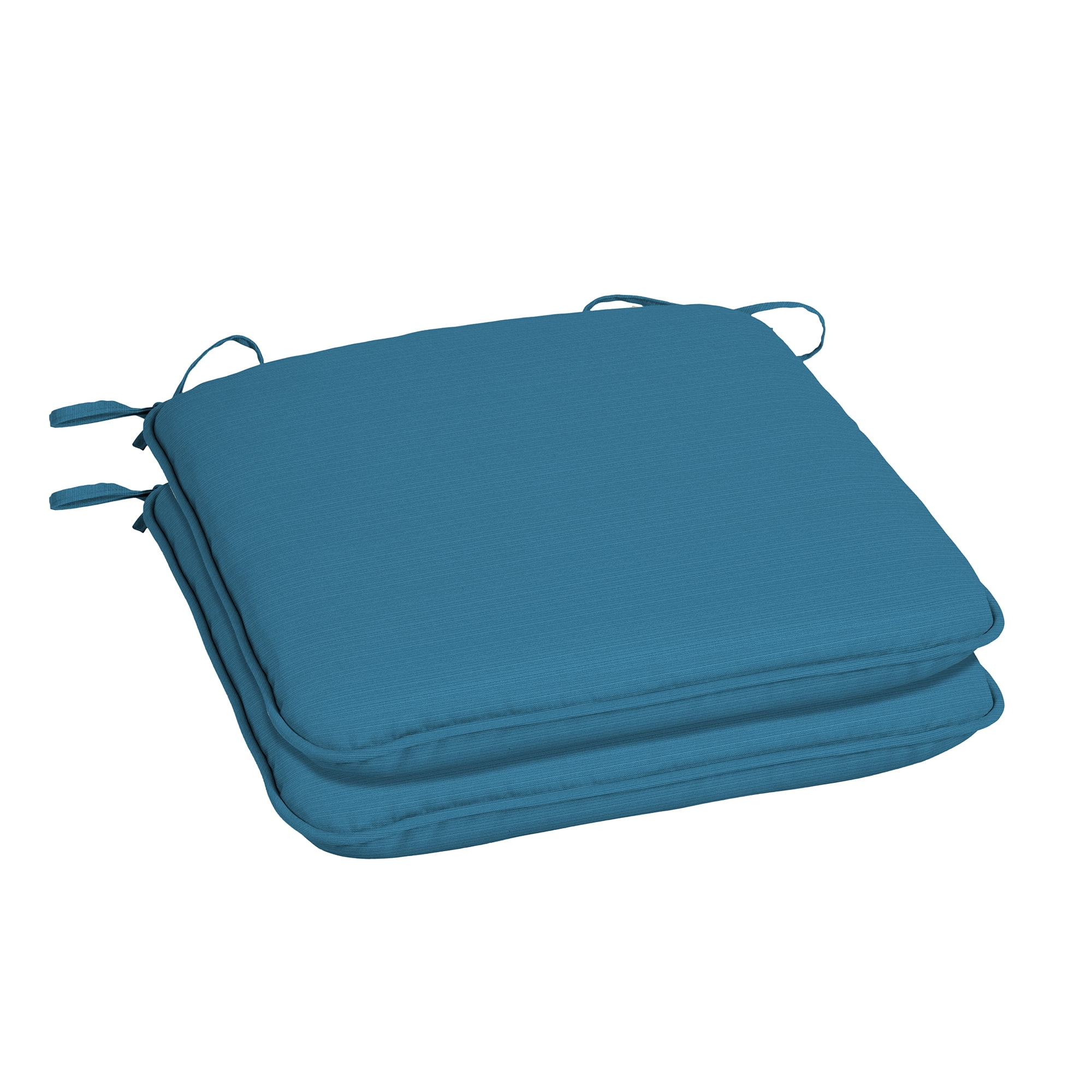 Better Homes & Gardens Turquoise 19" x 18" Outdoor Seat Pad 2 Pack