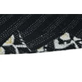 thumbnail image 4 of Indian Black Ikat Print Quilt Queen Kantha Quilt Kantha Bedspread Cotton Blanket Bed Cover Bohemian Quilt Kantha Quilt Queen Quilts, 4 of 4