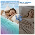 thumbnail image 2 of Teal Purple Ombre Cooling Blanket,Lightweight Breathable Summer Throw Blanket with Double Sided Cold Effect,Modern Geometric Striped Abstract Art Picnic Blankets Bed Sheet for Hot Sleepers 40"x60", 2 of 8