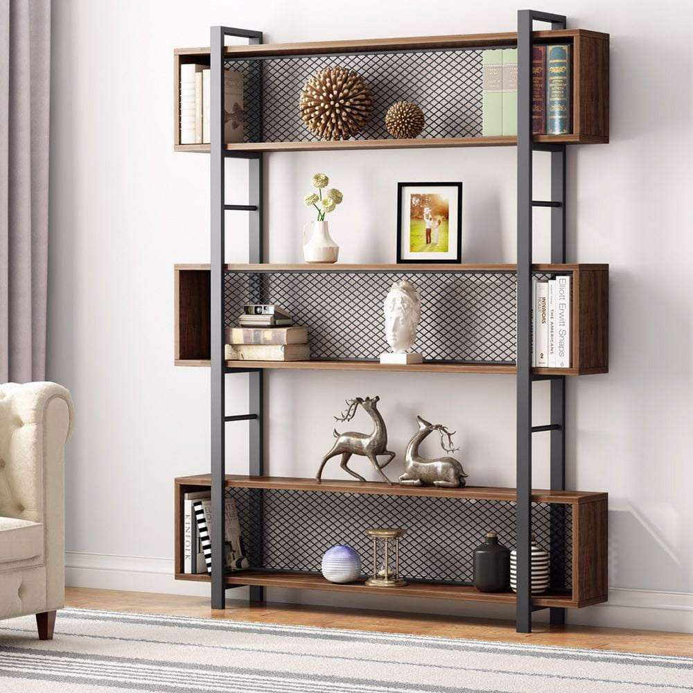 Tribesigns 5Shelf Bookshelf with Metal Wire, Vintage Industrial Bookcase Display Shelf Storage