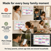 Callsky 15.6 Digital Calendar, Smart Family Wall Planner & Interactive Chore Chart, Real-Time Schedule Sync, 1080P Touchscreen Photo Frame