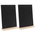 thumbnail image 1 of 2 Ensembles de Panneaux de Tableau Noir de Bureau Petits Tableaux Noirs pour Écrire sur le Bureau Petits Tableaux Noirs Petite Enseigne de Tableau Noir avec Support Chevalet de Tableau Noir Tableaux Noirs Effaçables avec Base en Bois, 1 of 8