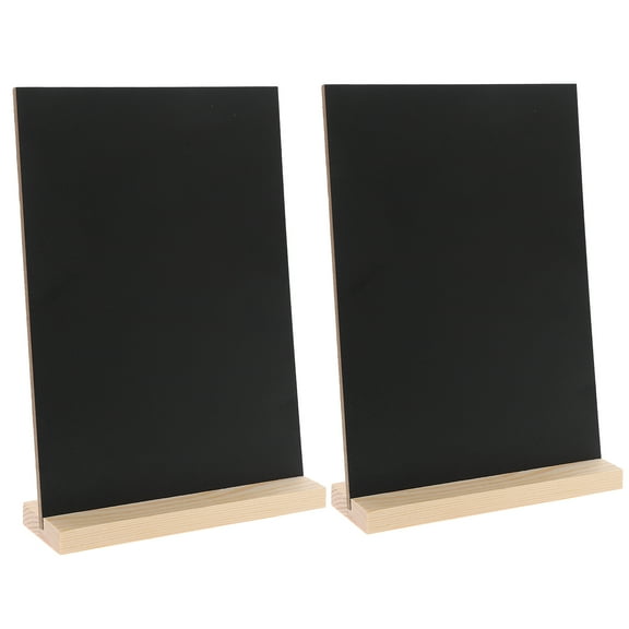 2 Sets Small Chalk Boards to Write on Chalkboard Stand Black