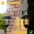 thumbnail image 4 of Solar Lantern Outdoor Lights, Hanging Wireless Waterproof Lantern Lights with Wall Mount Kit for Garden Porch Fence 2 Pack, 4 of 7