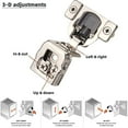 thumbnail image 4 of 6 Pack Close Cabinet Hinges for Kitchen Cabinets - Closing Kitchen Cabinet Hinges Concealed, 4 of 5