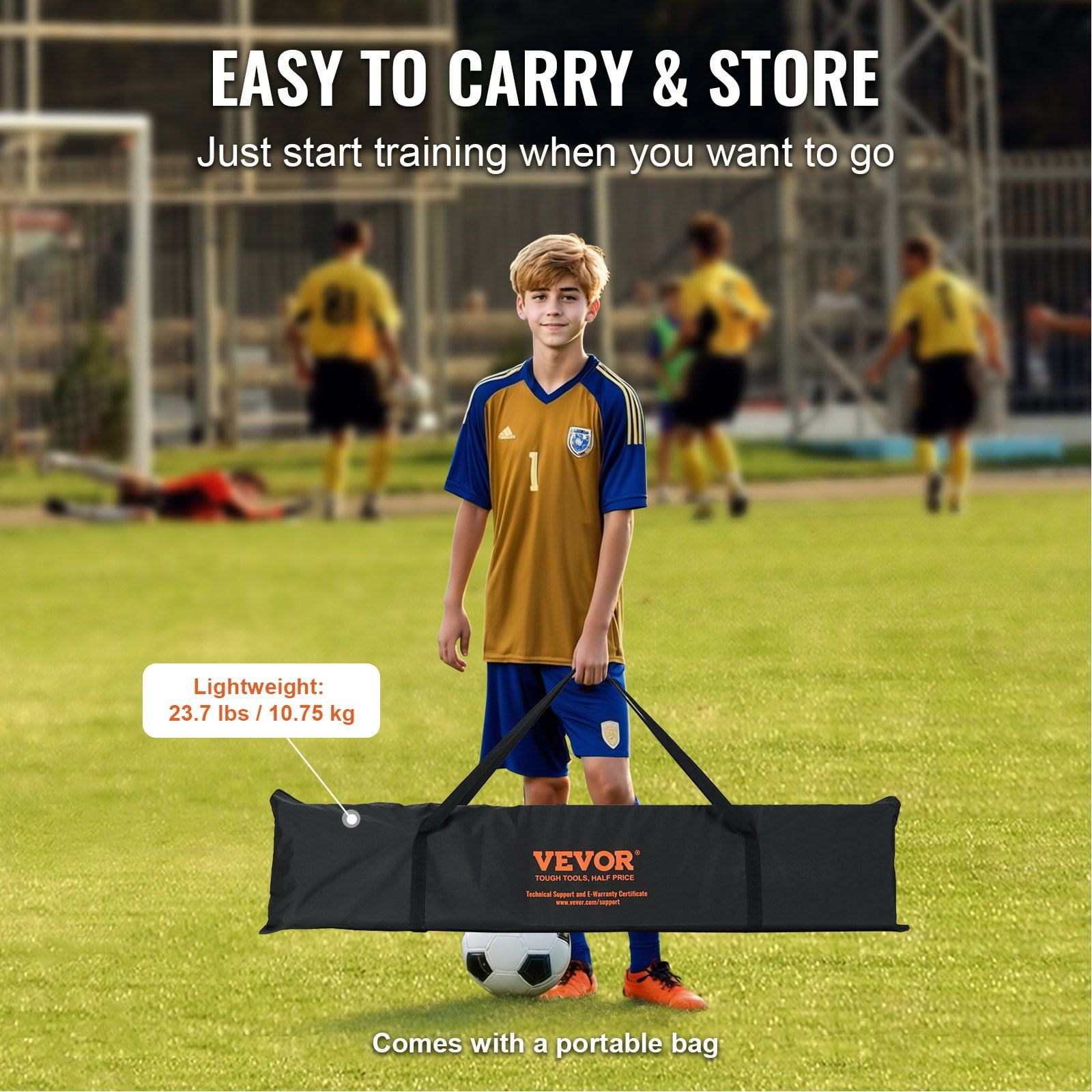 12x6FT Football Rebounder Wall with Bag - Durable Soccer Training Net for Passing, Volleyball & Solo Backyard Practice