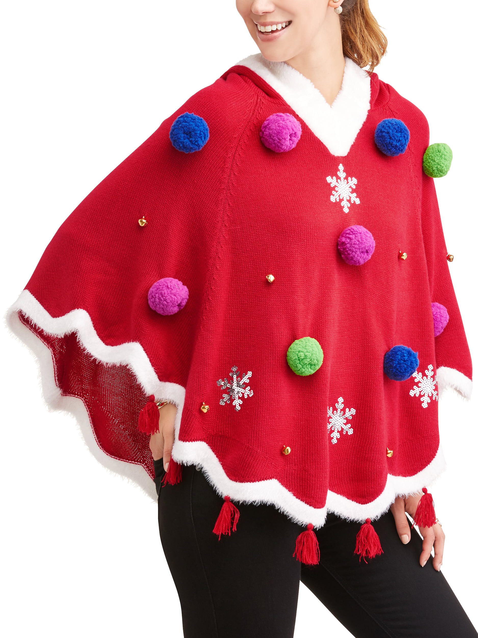 christmas poncho sweater