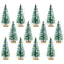 12 Pack Mini Christmas Trees for Tabletop, Xmas Holiday Home Indoor Decorations, 4.25 x 2 inches