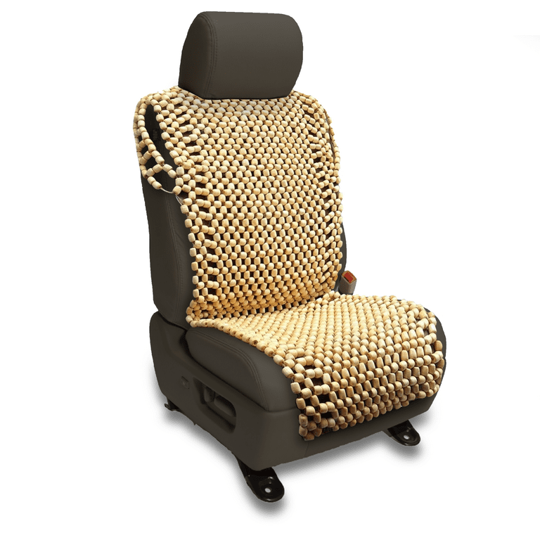 Zone Tech Royal Natural Wood Bead Seat Cover- Full Car Massage Cool Premium  Comfort Cushion - Reduces Fatigue The Car, Truck or Your Office Chair in  2023