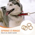 thumbnail image 5 of Uxcell Spring O Rings, Metal Round Clips Keyrings Snap Buckle Clasps for Keychains Bags Purses Straps Dog Leashes DIY Crafts Light Gold 0.8 Inch, 5 of 7