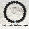 thumbnail image 5 of THEMEROL Gift for Dad Birthday Best Dad Ever Men Bracelets Unique Present Black Beaded Bracelet Fathers Gifts, 5 of 5