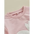thumbnail image 4 of Bagilaanoe Newborn Baby Girl Easter Romper Sweatshirt Long Sleeve Bodysuits Embroidery Pullover 3M 6M 12M 18M Infant Casual Tee Tops, 4 of 8