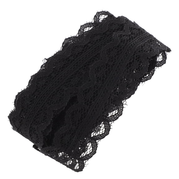 Unique Bargains Lace Bow Pattern Adjustable Choker Necklace 1Pc Black