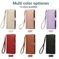 thumbnail image 3 of GUANGHONG For Galaxy S24 Wallet avec Card Slots For Galaxy S24 Fashion PU Leather Flip Zipper Style Phone Cover For Galaxy S24, 3 of 8