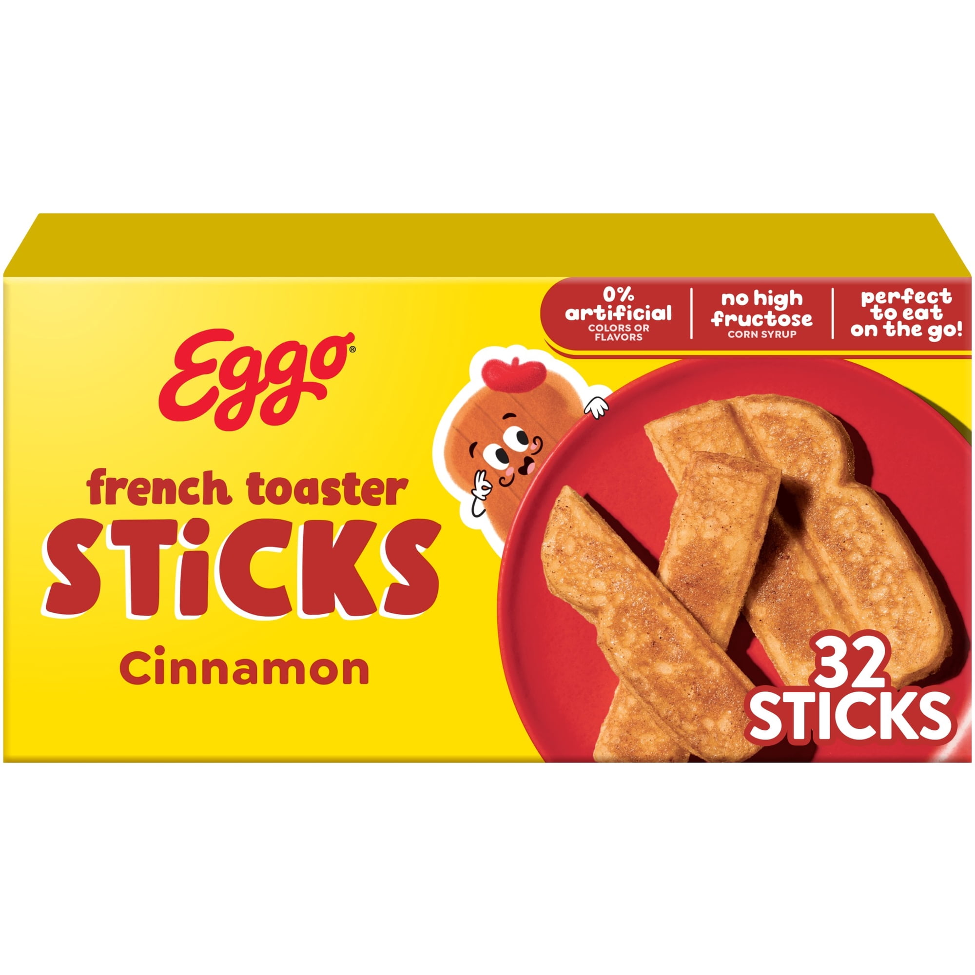 Eggo Cinnamon French Toaster Sticks, Breakfast Food, 12.7 oz, 32 Count (Frozen), Regular