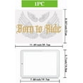 thumbnail image 2 of Born to Ride Wing Rhinestone Iron on Hotfix Heat Transfer Decal Bling Rhinestone Sticker Heat Transfer Patch Clothing Repair Applique for T-Shirt Clothing Pants Bags, 2 of 9