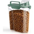 thumbnail image 1 of Dog Cat Food Storage Container, 5-7Lbs Pet Food Containers, Airtight Cat Food Container with Portable Handle & Measuring Cup, Small Animal Dry Food Dispenser for Dogs, Cats and Birds Green, 1 of 7