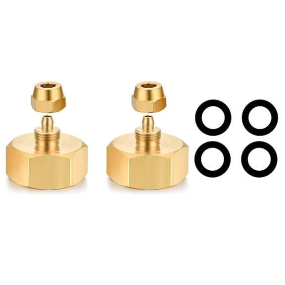 2Pcs Exclusive Brass Adapter 3/4 GHT To 1/4 Inch For Drop Irrigation Installations