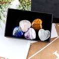 thumbnail image 6 of Spencer 10Pcs Natural Healing Crystal Quartz Heart Love Carved Palm Thumb Gemstones Chakra Reiki Balancing "Purple", 6 of 8