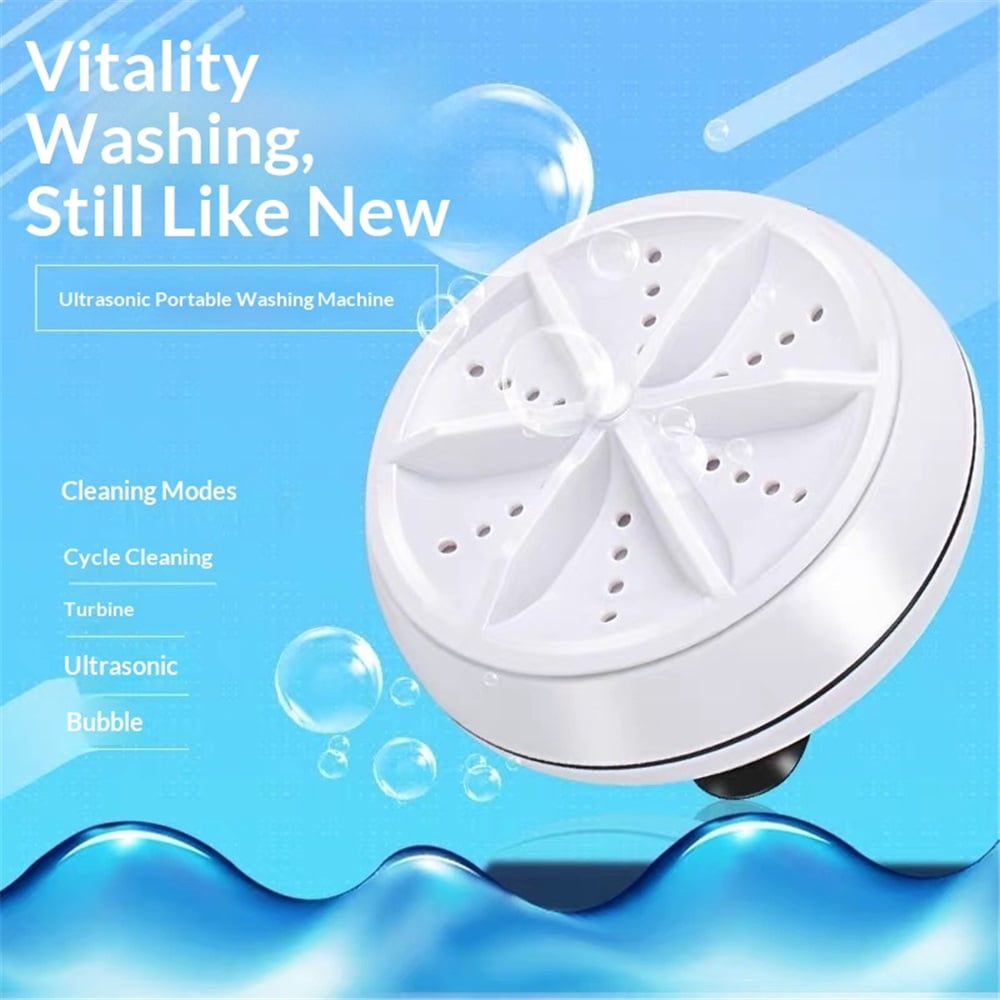 Mini Washing Machine,Ultrasonic Turbine Washing Machine,Portable Turbo Washer for Travel,Home,Business,Camping,Apartment,College Rooms to Cleaning Sock,Underwear