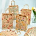 thumbnail image 3 of 16Pcs 4 Styles Floral Gift Bags with Handles 8.3x5.9x3.2 Inch Kraft Paper Flower Wildfloral Bags for Wedding Birthday Themed Party Favor Colorful DIY, 3 of 6
