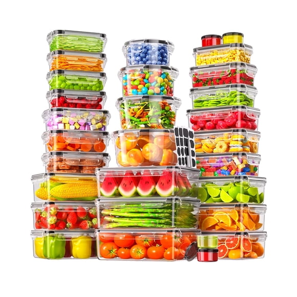 Recipientes para almacenamiento de alimentos Canfanni, 60 piezas, herméticos, libres de BPA