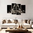 thumbnail image 2 of Elephant Stock The Eiffel Tower After Dark I Wall Art - Horizontal Multi Panel Canvas - Living Room Wall Decor - Architecture Multi Panel - Black And Gray Decor By Scott Stulberg - 75" x 48", 2 of 4
