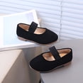 thumbnail image 6 of Girls Mary Jane Flats Black Soft Sole Kids Shoes Non-Slip Elastic Strap Casual Dress Shoes Comfortable Round Toe,Size 10, 6 of 8