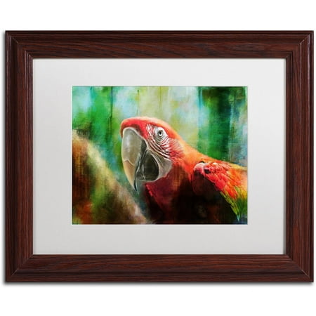 Green Macaws Framed Trademark Fine Art