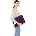 thumbnail image 5 of Mosiso Polyester Vertical Style Water Repellent Laptop Sleeve Case Bag Cover with Pocket for 13-13.3 Inch Notebook, MacBook Pro 14 inch M4 M3 M2 M1 Chip Pro Max 2024-2021, Magenta Purple, 5 of 5