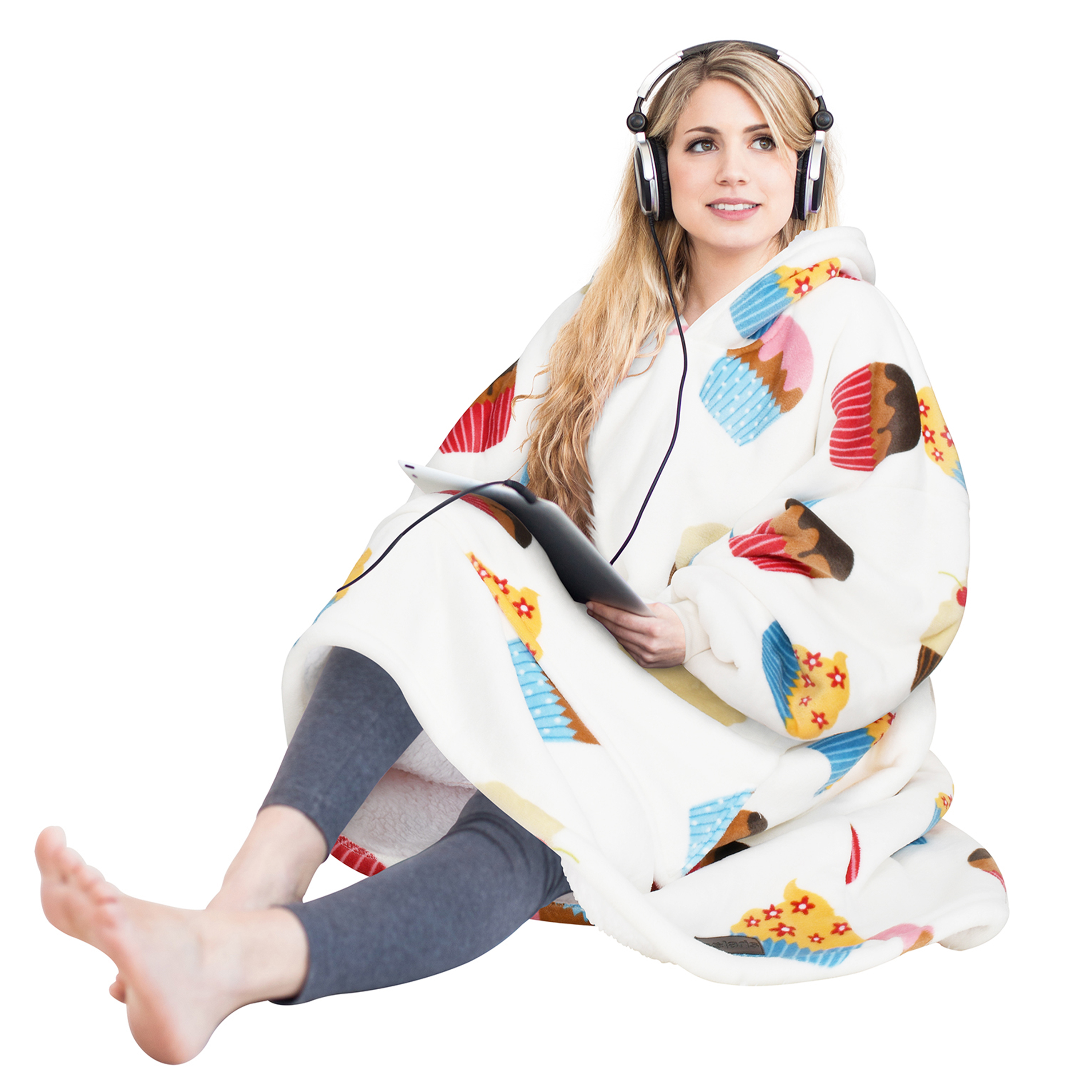 Solaris Oversize Sherpa Christmas Wearable Blanket Hoodie Sweatshirt (Women's Men's)