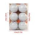 thumbnail image 3 of 12 Pc Christmas Ball Bauble Ornament Glittering Christmas Indoor Outdoor Hanging Decoration Holiday Party Wedding Halloween Thanksgiving Valentine's Day Decor, 3 of 3