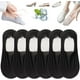 thumbnail image 1 of Petition Calcetines finos que no se muestran, 6 unidades de calcetines invisibles de seda de hielo ultrafinos sin costuras para mujer, forro de corte bajo antideslizante, 1 of 6