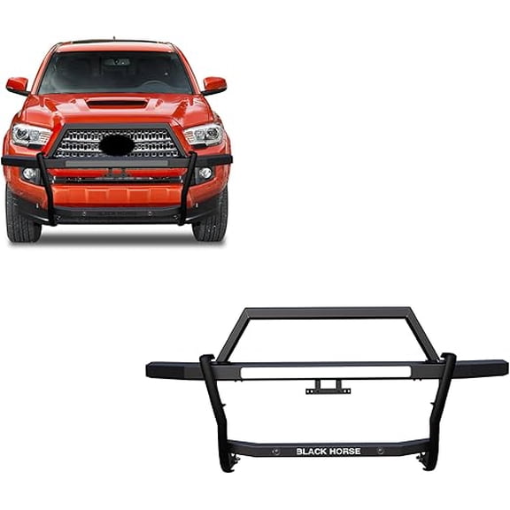 Black Horse Rambler Grille Guard Modular Black Compatible with 2005-2023 Toyota Tacoma-RAGT01