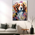 thumbnail image 5 of Thuan Nederlandse Kooikerhondje Dog Flower Art Print Canvas, Wall art Painting Decor, Puppy Pop Art Home Decor Artwork For Bedroom Living Room Bathroom Decor, Puppies Colorful Photo, 5 of 6