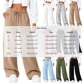 thumbnail image 3 of Njagoc3 Wide Leg Pants for Women Yoga Sweatpants Lounge High Waisted Drawstring Casual Loose Baggy Pants, 3 of 6